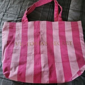 Large Victoria's Secret Canvas Beach Bag